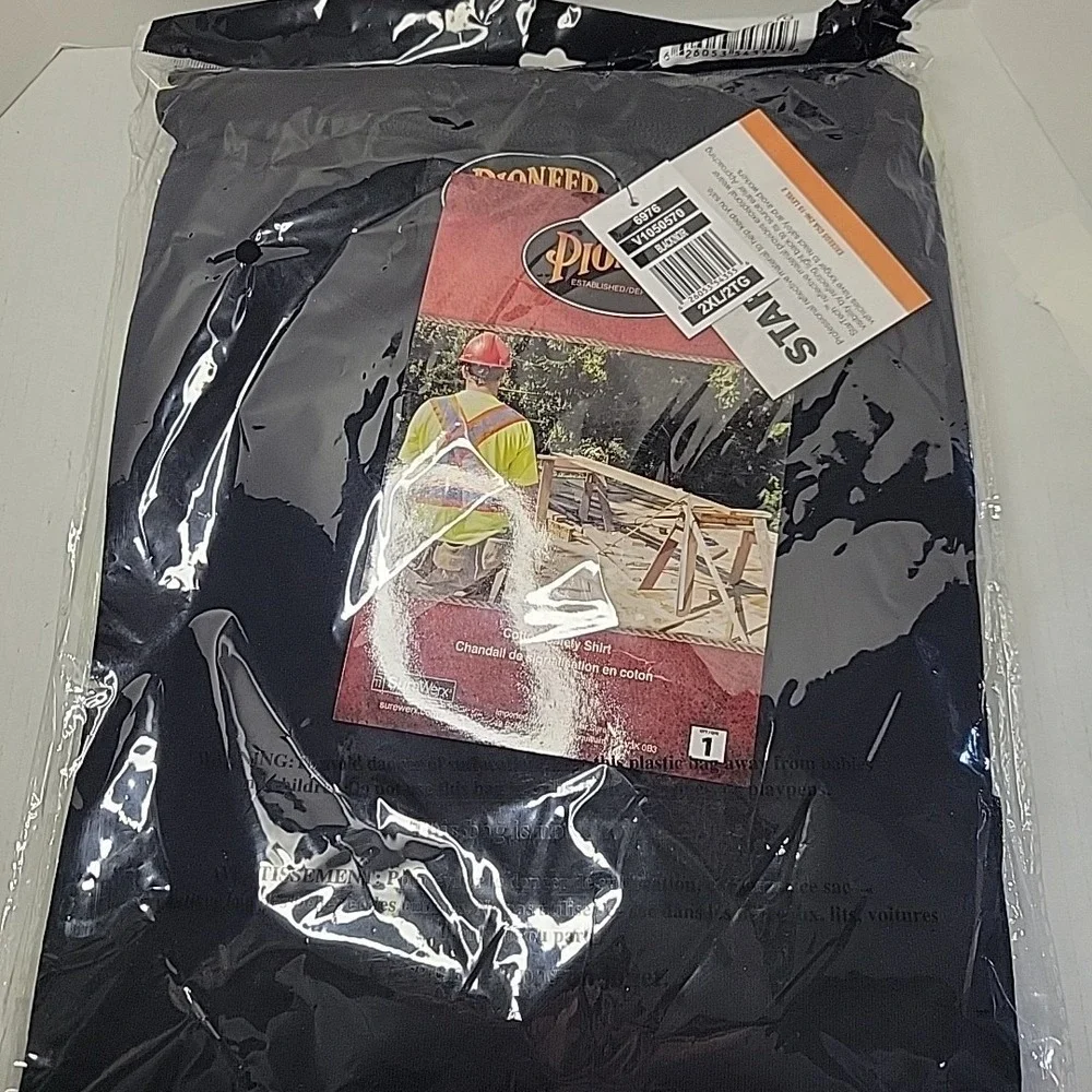 Pioneer Safety V1050570-2XL Sleeved Safety‎ Shirt, Cotton, Hi-Vis Black Yellow